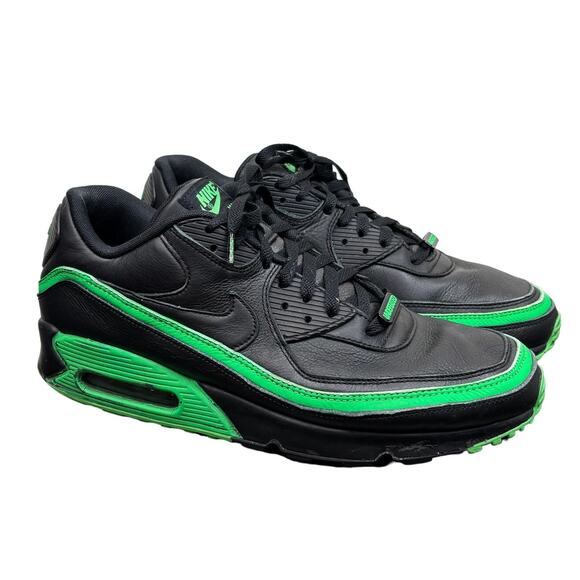 Nike Undefeated Air Max 90 Black Green Sneakers Shoes Men's 13 CJ7197-004